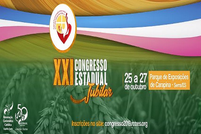 Estado do Espírito Santo se prepara para o vigésimo primeiro Congresso Estadual da Renovação Carismática Católica.